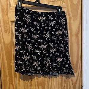 Abercrombie Floral Black Skirt